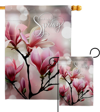 Spring Blooming - Floral Spring Vertical Impressions Decorative Flags HG137457 Made In USA