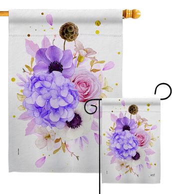 Flower Arrangment - Floral Spring Vertical Impressions Decorative Flags HG137605 Made In USA