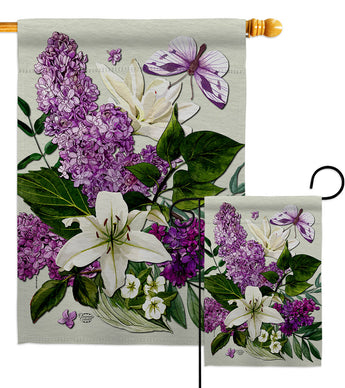 Purple Bouquet - Floral Garden Friends Vertical Impressions Decorative Flags HG190164 Made In USA