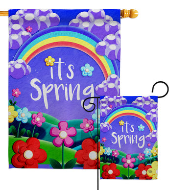 Colorful Spring - Floral Spring Vertical Impressions Decorative Flags HG192499 Made In USA