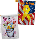 Water Can Plants - Floral Garden Friends Horizontal Impressions Decorative Flags HG120241 Made In USA