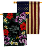 Tropical Bouquet - Floral Garden Friends Vertical Impressions Decorative Flags HG120258 Made In USA