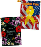 Tropical Bouquet - Floral Garden Friends Vertical Impressions Decorative Flags HG120258 Made In USA