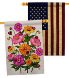 Ladybug Bouquet - Floral Garden Friends Vertical Impressions Decorative Flags HG190163 Made In USA