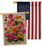 Ladybug Bouquet - Floral Garden Friends Vertical Impressions Decorative Flags HG190163 Made In USA