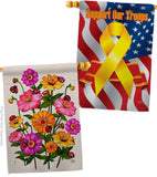 Ladybug Bouquet - Floral Garden Friends Vertical Impressions Decorative Flags HG190163 Made In USA