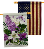 Purple Bouquet - Floral Garden Friends Vertical Impressions Decorative Flags HG190164 Made In USA