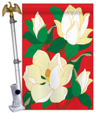 Magnolia - Floral Spring Vertical Applique Decorative Flags HG104041