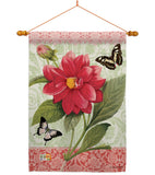 Double Dahlia - Floral Spring Vertical Impressions Decorative Flags HG104080 Made In USA