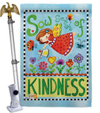 Sow Seeds of Kindness - Floral Spring Vertical Impressions Decorative Flags HG104088 Made In USA