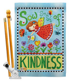 Sow Seeds of Kindness - Floral Spring Vertical Impressions Decorative Flags HG104088 Made In USA