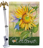 Sunflower with Hummingbird - Floral Spring Vertical Impressions Decorative Flags HG104095 Made In USA