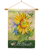 Sunflower with Hummingbird - Floral Spring Vertical Impressions Decorative Flags HG104095 Made In USA