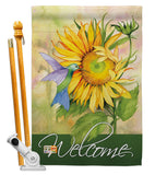 Sunflower with Hummingbird - Floral Spring Vertical Impressions Decorative Flags HG104095 Made In USA