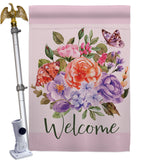 Welcome Bouquet - Floral Spring Vertical Impressions Decorative Flags HG104103 Made In USA