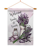 Lavender Welcome - Floral Spring Vertical Impressions Decorative Flags HG104106 Made In USA