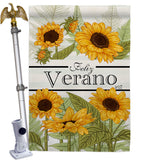 Feliz Verano - Floral Spring Vertical Impressions Decorative Flags HG104108 Made In USA