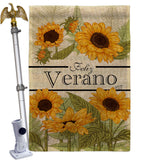 Feliz Verano - Floral Spring Vertical Impressions Decorative Flags HG104108 Made In USA