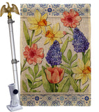 Spring Floral - Floral Spring Vertical Impressions Decorative Flags HG104112 Made In USA