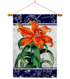 Orange Lilies - Floral Spring Vertical Impressions Decorative Flags HG104113 Made In USA
