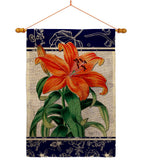 Orange Lilies - Floral Spring Vertical Impressions Decorative Flags HG104113 Made In USA