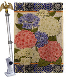 Sweet Hydrogens - Floral Spring Vertical Impressions Decorative Flags HG104120 Made In USA