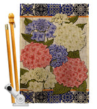 Sweet Hydrogens - Floral Spring Vertical Impressions Decorative Flags HG104120 Made In USA