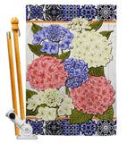 Sweet Hydrogens - Floral Spring Vertical Impressions Decorative Flags HG104120 Made In USA