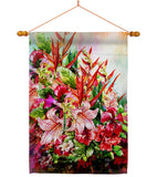 Tropical Bouquet - Floral Spring Vertical Impressions Decorative Flags HG104122 Made In USA