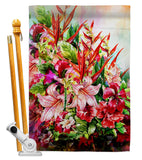 Tropical Bouquet - Floral Spring Vertical Impressions Decorative Flags HG104122 Made In USA