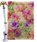 Pink & Purple Hibiscus - Floral Spring Vertical Impressions Decorative Flags HG104126 Made In USA