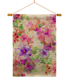 Pink & Purple Hibiscus - Floral Spring Vertical Impressions Decorative Flags HG104126 Made In USA