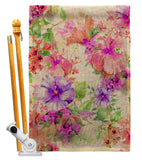 Pink & Purple Hibiscus - Floral Spring Vertical Impressions Decorative Flags HG104126 Made In USA