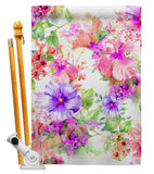 Pink & Purple Hibiscus - Floral Spring Vertical Impressions Decorative Flags HG104126 Made In USA