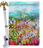 Blossom Garden - Floral Spring Vertical Impressions Decorative Flags HG104132 Made In USA