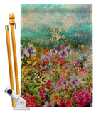 Blossom Garden - Floral Spring Vertical Impressions Decorative Flags HG104132 Made In USA