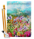 Blossom Garden - Floral Spring Vertical Impressions Decorative Flags HG104132 Made In USA