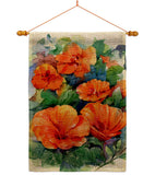 Red Hibiscus - Floral Spring Vertical Impressions Decorative Flags HG104140 Made In USA