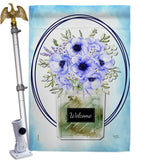 Blue Poppy - Floral Spring Vertical Impressions Decorative Flags HG104141 Made In USA