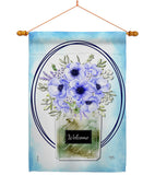 Blue Poppy - Floral Spring Vertical Impressions Decorative Flags HG104141 Made In USA