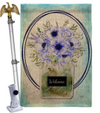 Blue Poppy - Floral Spring Vertical Impressions Decorative Flags HG104141 Made In USA