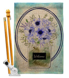 Blue Poppy - Floral Spring Vertical Impressions Decorative Flags HG104141 Made In USA
