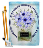 Blue Poppy - Floral Spring Vertical Impressions Decorative Flags HG104141 Made In USA