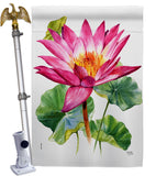 Lotus - Floral Garden Friends Vertical Impressions Decorative Flags HG104150 Made In USA