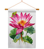 Lotus - Floral Garden Friends Vertical Impressions Decorative Flags HG104150 Made In USA