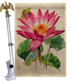 Lotus - Floral Garden Friends Vertical Impressions Decorative Flags HG104150 Made In USA