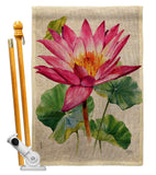 Lotus - Floral Garden Friends Vertical Impressions Decorative Flags HG104150 Made In USA