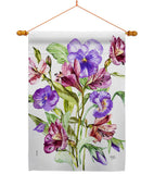 Alpine Violet Bouquet - Floral Garden Friends Vertical Impressions Decorative Flags HG104151 Made In USA