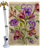 Alpine Violet Bouquet - Floral Garden Friends Vertical Impressions Decorative Flags HG104151 Made In USA