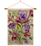 Alpine Violet Bouquet - Floral Garden Friends Vertical Impressions Decorative Flags HG104151 Made In USA